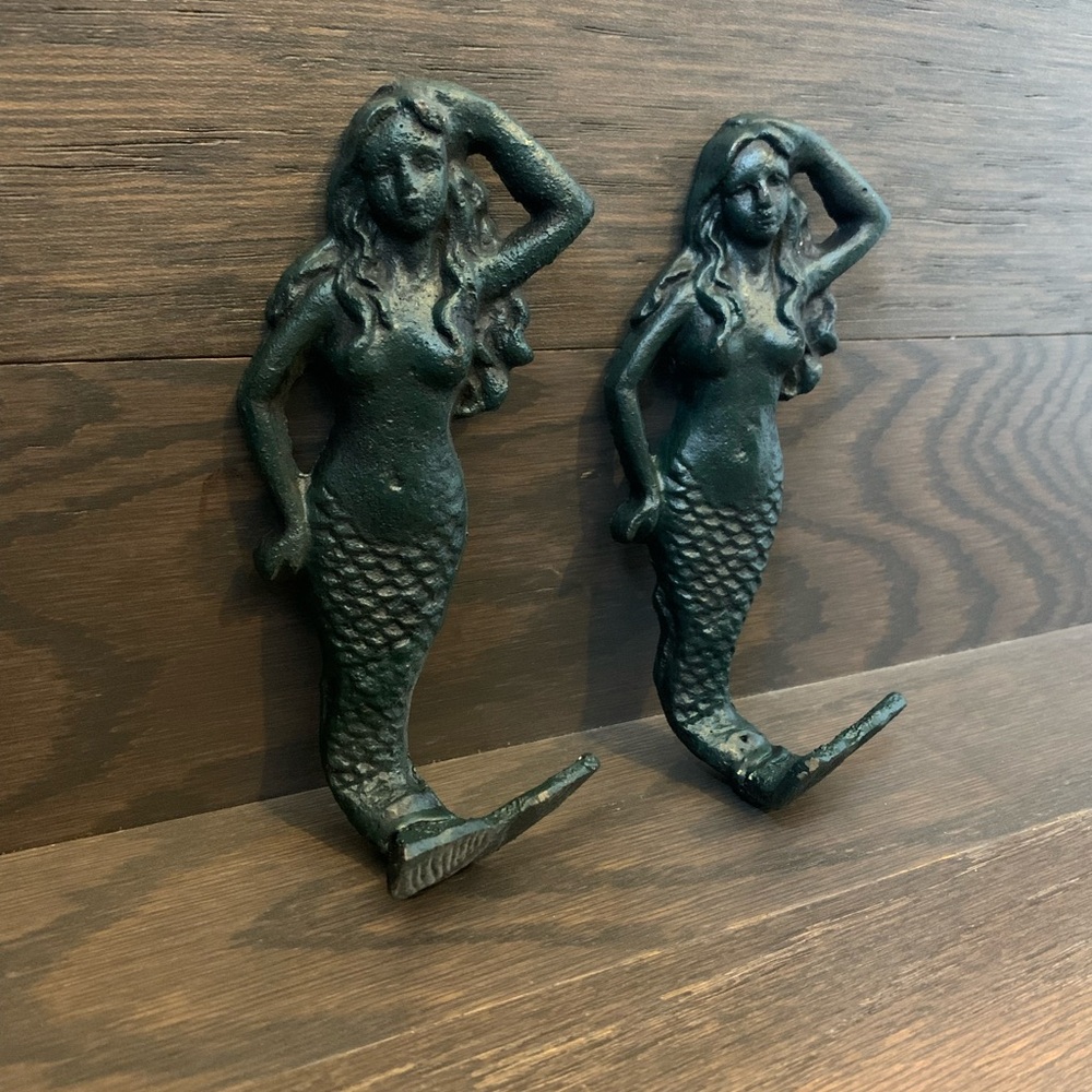 Mermaid Cast Iron Wall Hooks
